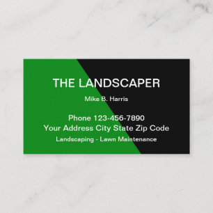 Cool Modern Landscaping Business Card Unique