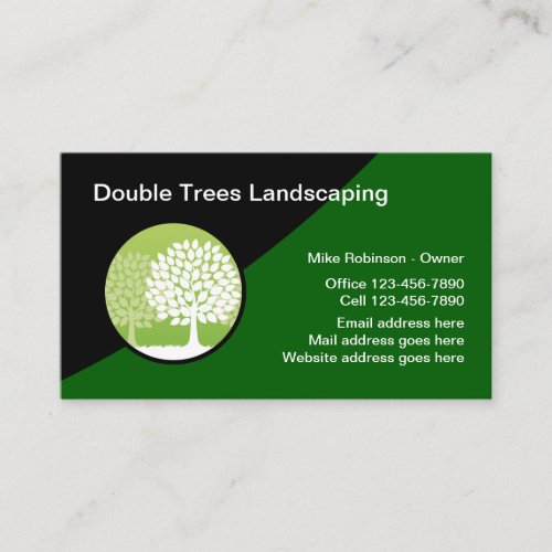 Cool Modern Landscaping Tree Business Cards