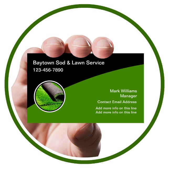 Cool Modern Lawn And Sod Business Cards (Creator Uploaded)