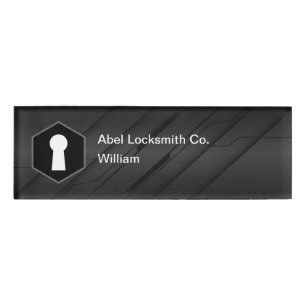 Cool Modern Locksmith Theme Staff Name Tags