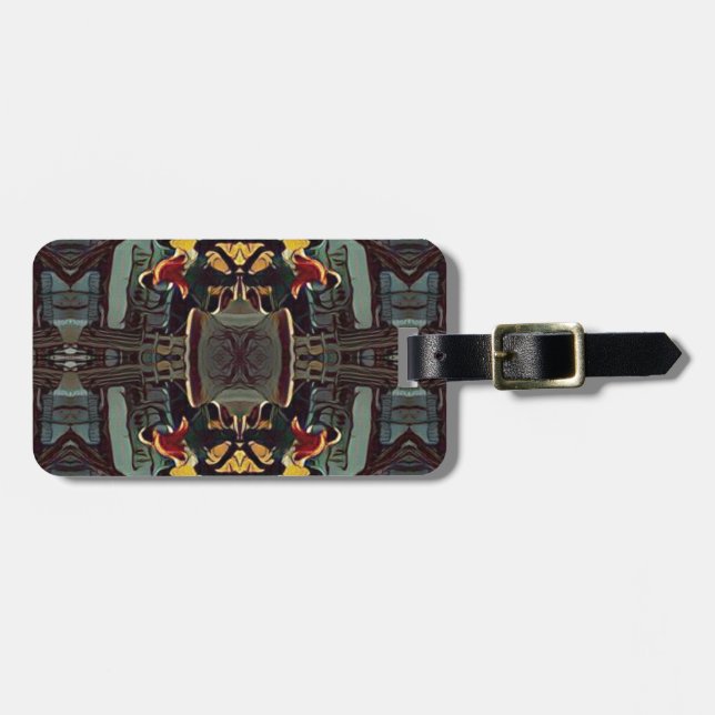 Cool Modern Masculine Hip Pattern Luggage Tag (Front Horizontal)