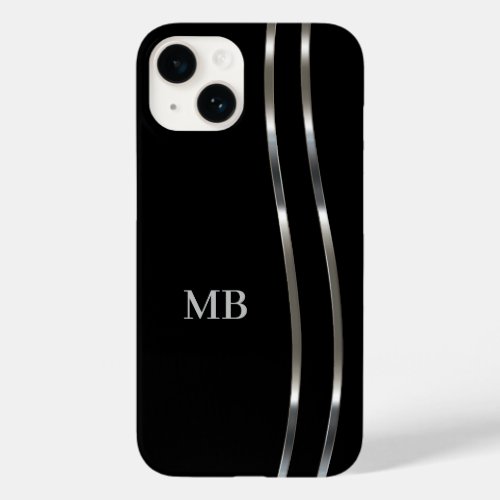 Cool Modern Mens Business Monogram Case_Mate iPhone 14 Case
