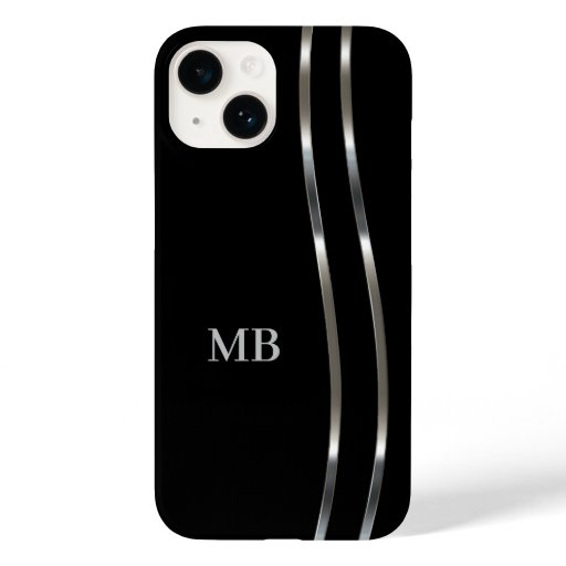 Cool Modern Men's Business Monogram Case-Mate iPhone 14 Case