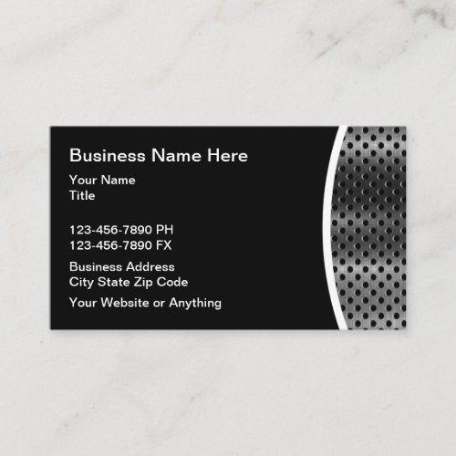 Cool Modern Metallic Look Business Cards