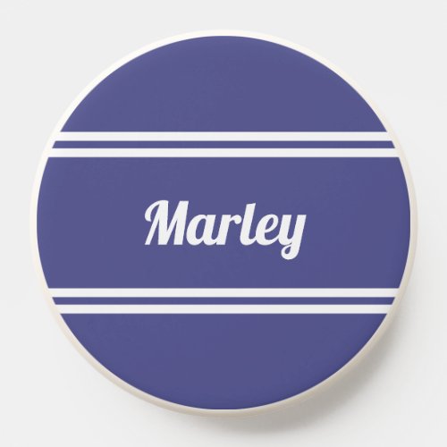 Cool Modern Minimalist Custom Name Periwinkle Blue PopSocket