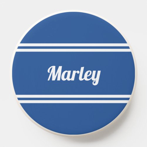 Cool Modern Minimalist Monogram Name Royal Blue PopSocket