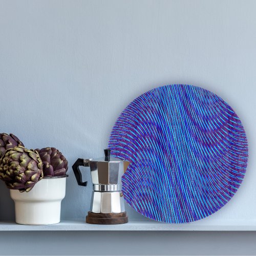    Cool  Modern Moir Effect Abstract Blue Purple Cutting Board