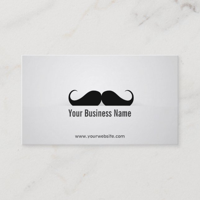 Cool Modern Mustache Business Card (Front)