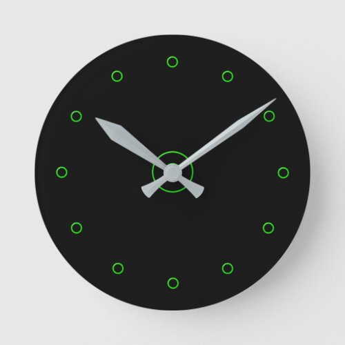 Cool Modern Neon Green Design Round Clock