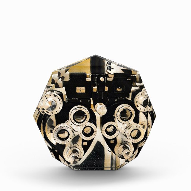 Cool Modern Optometrists Phoroptor Lenses Acrylic Award (Front)