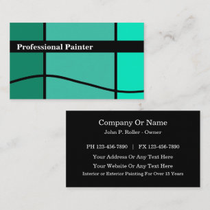 Cool Modern Painter Business Cards