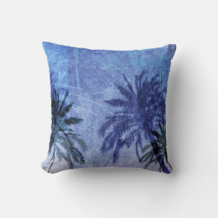 Cool modern palm tree design art throw pillow