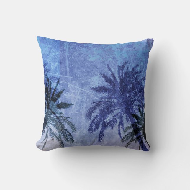Cool modern palm tree design art throw pillow (Front)