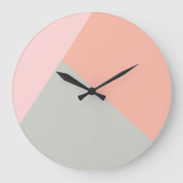 Cool modern pastel colors abstract pattern large clock