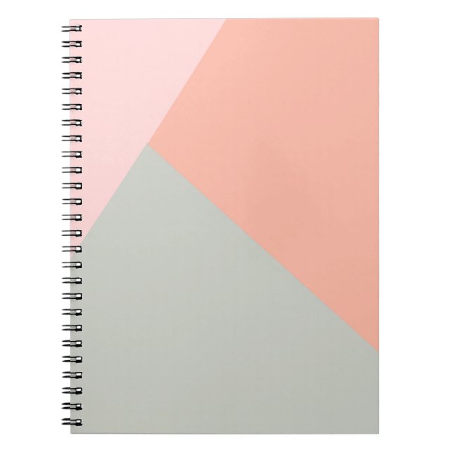 Cool modern pastel colors abstract pattern notebook (Front)