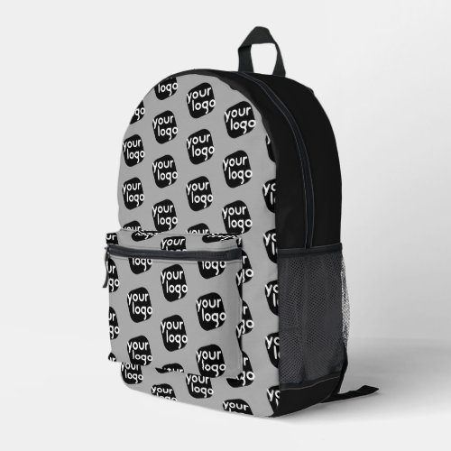 Cool Modern Pattern Plain Light Grey Add Your Logo Printed Backpack