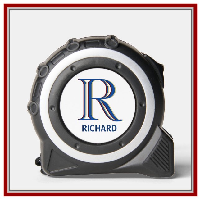 Cool Modern Personalized Custom Monogram Name Tape Measure (Creator Uploaded)