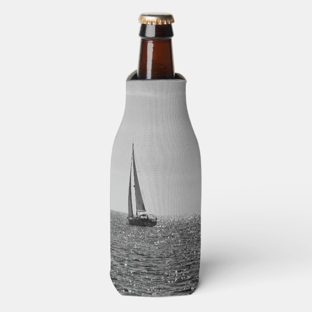 Cool modern photo of sail boat in summer bottle cooler (Bottle Front)
