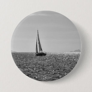 Cool modern photo of sail boat in summer button