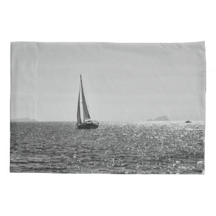 Cool modern photo of sail boat in summer pillow case