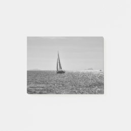 Cool modern photo of sail boat in summer post-it notes