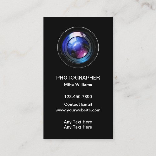 Cool Modern Photographer Business Cards 2