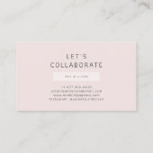 Cool modern pink fashion stylist actor model photo business card (Back)