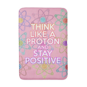 Cool Modern Positive Science Quote Girly Pink Bath Mat