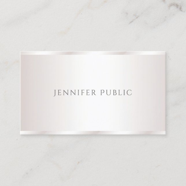 Cool Modern Professional Design Elegant Glamour Business Card (Front)