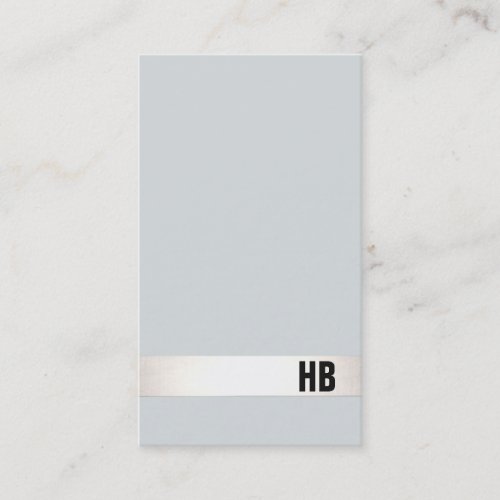 Cool Modern Professional Monogram Gray and Silver Business Card