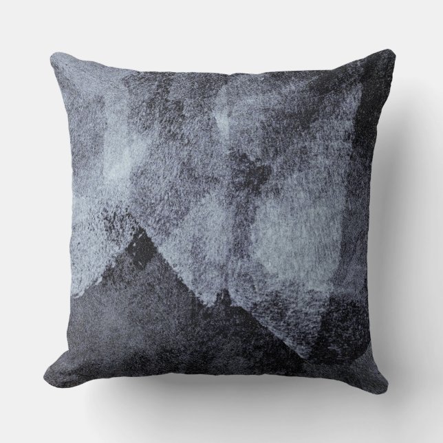 Cool modern purple grey painting art throw pillow (Front)