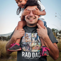 Cool Modern RAD DAD Custom Photo Kid Names
