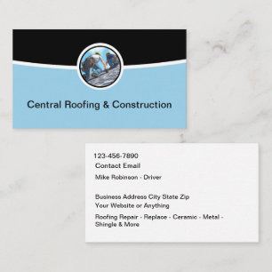 Cool Modern Roofing & Construction Business Card