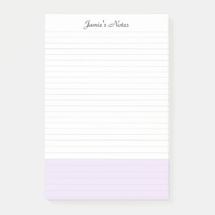 Cool Modern Simple Pink Lined Post-it Notes