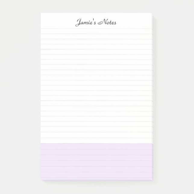 Cool Modern Simple Pink Lined  Post-it Notes (Front)