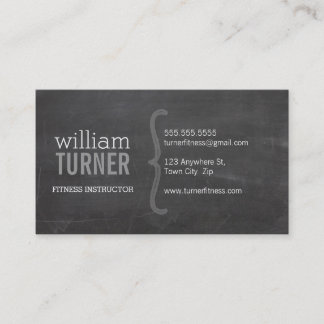 COOL MODERN simple text minimal trendy chalkboard Business Card