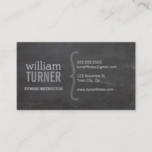 COOL MODERN simple text minimal trendy chalkboard Business Card