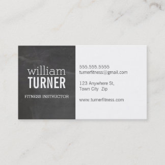 COOL MODERN simple text minimal trendy chalkboard Business Card