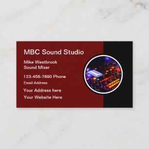 Cool Modern Sound Studio Business Cards