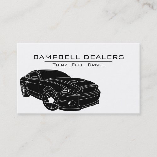Cool Modern Sports Car Dealership Business Card