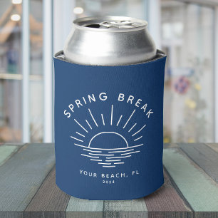 Cool Modern Spring Break Custom Location  Can Cooler