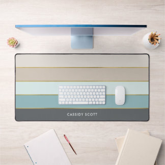 Cool Modern Stripes Personalized  Desk Mat