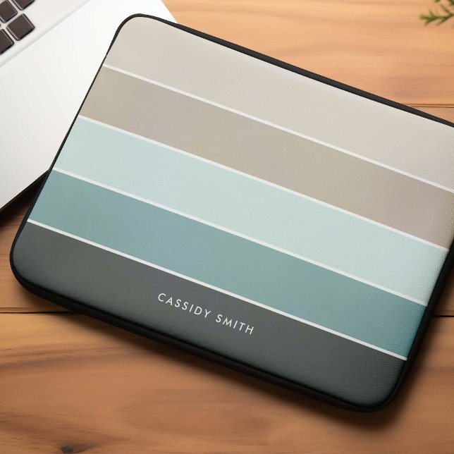 Cool Modern Stripes Personalized  Laptop Sleeve (Creator Uploaded)