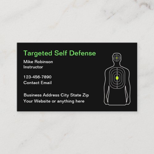 Cool Modern Target Practice Range Business Cards