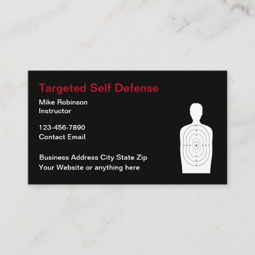 Cool Modern Target Practice Range Business Cards