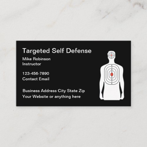 Cool Modern Target Practice Range Business Cards