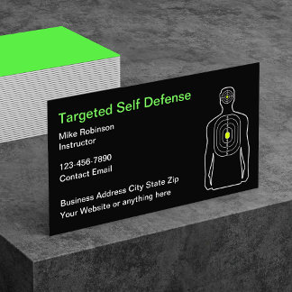 Cool Modern Target Practice Range Business Cards