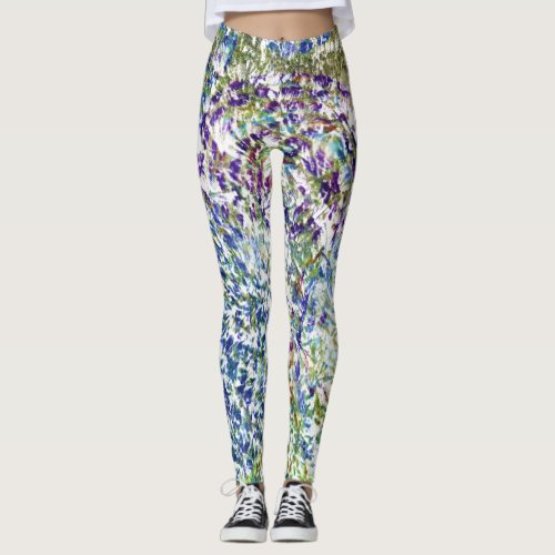 Cool modern trendy colorful abstract background leggings
