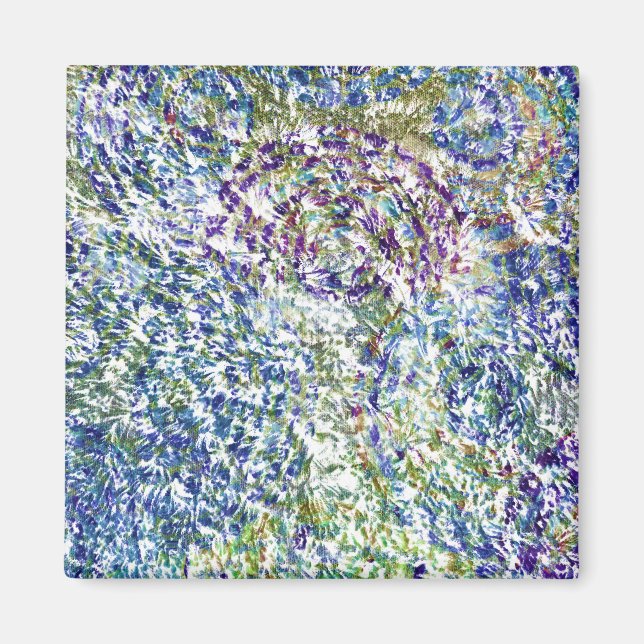 Cool, modern, trendy colorful abstract background magnet (Front)