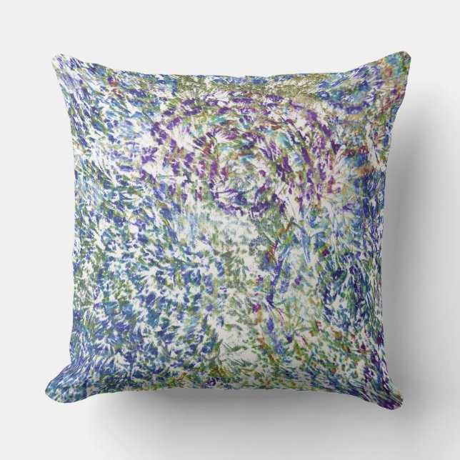 Cool, modern, trendy colorful abstract background outdoor pillow (Front)